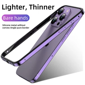 For iPhone 16 15 14 Pro Max Plus 13 Aluminum Shockproof Metal Bumper Frame Case - Picture 1 of 19