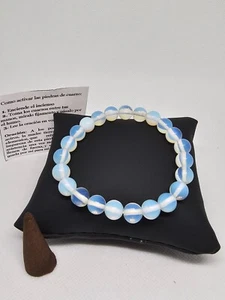 PULSERA PIEDRA LUNA / CUARZO PIEDRA LUNAR ATRAE SUERTE RAPIDA DINERO PROTECCIÓN - Imagen 1 de 3