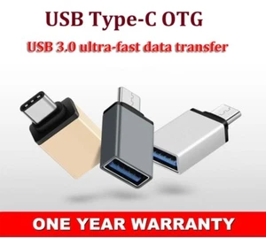 USB 3.1 Type-C Male to USB3.0 Female OTG Converter Adapter Connector For PHONE - Picture 1 of 11