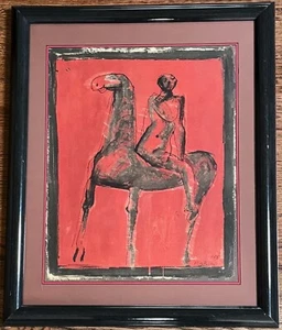Original Abstract Marino Marini Color Lithograph “Le Chevalier” - Picture 1 of 4