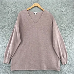 Ella Moss Pullover Damen Extra Large Mauve V-Ausschnitt Strick Stretch Pulli Freizeit - Bild 1 von 10