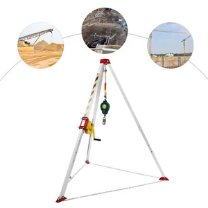Confined Space Tripod Kit Rescue Tripod with Fall Arrester Aluminium Alloy - Picture 1 of 16