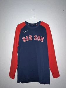 NIKE MLB AUTHENTIC COLLECTION BOSTON RED SOX PULLOVER SWEATSHIRT MEDIUM NWT - Picture 1 of 5