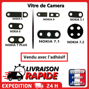 NOKIA 6 8 7.1 5.1 7.2 + Vitre arrière caméra Lentille appareil photo Lens verre