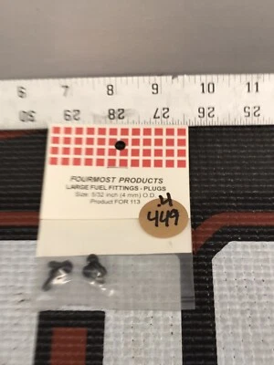 Fourmost Products 113 Large Fuel Fitting Plugs {5/32”/4mm OD.}NewInPack USA Ship - Image 1 of 2
