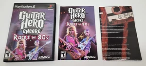 Guitar Hero Encore Rocks The 80s PS2 Cover Art, Manual & Poster Only - No Game - Picture 1 of 4