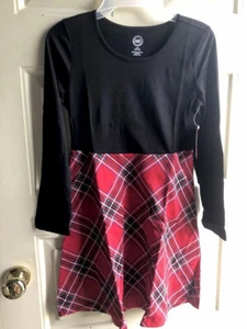 Wonder Nation Girls Long Sleeve Red Plaid Play Dress W/Pockets Size Large 10-12 - Picture 1 of 6