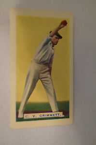 1936 - Vintage Hoadleys Empire Games Cricket Card - C.V. Grimmett - South Aust.