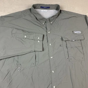 Columbia PFG Bahama Hemd 5XL grau Button Down belüftet Langarm Taschen - Bild 1 von 6