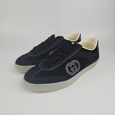 Zapatillas deportivas de gamuza negras para mujer GUCCI G75 nuevas y auténticas Foto 1 de 4