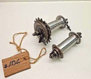 Vintage  Bicycle 1930's Very Rare Raleigh Front 32H & Rear Single Speed Hub 40H - Picture 1 of 24