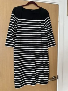 Jaeger Women's Striped Jersey Dress Size Medium - Picture 1 of 7