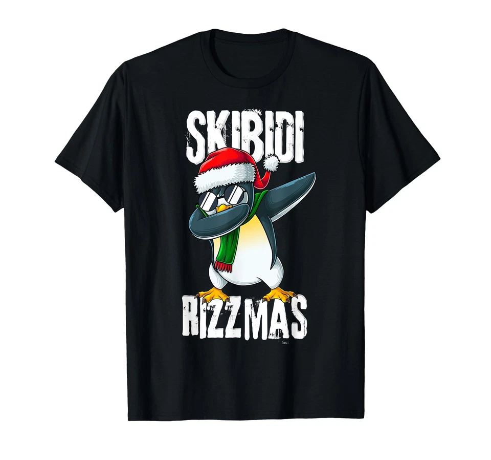 Camiseta Skibidi Rizzmas Penguin Dab - Divertida Xmas Gen Alpha Foto 1 de 1