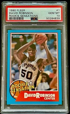 Fleer Rookie Sensations 1990 David Robinson PSA 10 GEMA como nuevo Foto 1 de 2