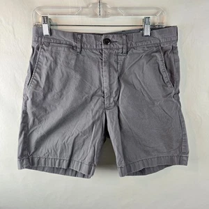 J Crew Shorts Mens 30 Gray Cotton Chino Khaki Classic Preppy Summer 7" Inseam - Picture 1 of 8