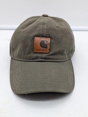 Gorra con parche de cuero marrón estilo béisbol Carhartt verde 100141 RN #14806 Foto 1 de 4