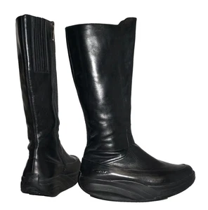 Stivali donna MBT pelle nera TAMBO con zip EUR 38 1/3 / US 8 *RUN SMALL - Foto 1 di 16