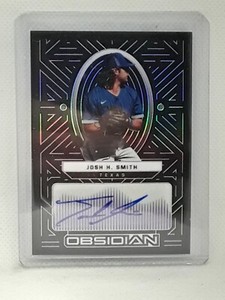 Josh Smith 2022 Chronicles Obsidian - PURPLE RC AUTO (75/99) - Texas Rangers