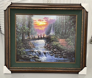 Forest Bridge By Rodel Gonzalez 24x30 AP5/10 Framed 34x40 - Picture 1 of 17