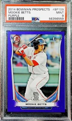 Bowman Prospects Purple #BP109 2014 Mookie Betts Boston Red Sox PSA 9 como nuevo Foto 1 de 2