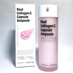 Meditime Real Collagen C Capsule Ampoule 33ml Moisturizer Anti Wrinkle K-Beauty - Picture 1 of 8