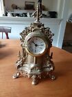 Vtg Uranio Quartz Germany Movement Brass Mantel Clock Made In Italy