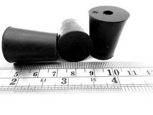 Tappi di arresto in gomma fori da 11/16" a 25/32", spine fori da 17 mm a 19 mm, conici - Foto 1 di 12