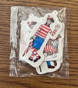 1991 Where's Waldo and Friends Navidad Adornos Set de 3 Hardee’s NUEVO Sellado - Imagen 1 de 2
