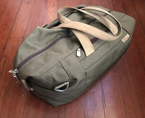 Briggs And Riley Baseline großer Weekender-Stil # 256-7 oliv 20" Seesack - Bild 1 von 16