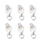 closed jump rings Silver Lobster Claw Clasp Claw Clasp  For Women