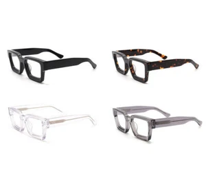 Dickes Acetat Brillengestell Vollrand Eckig Eyeglasses Retro Glasses Oversize - Bild 1 von 28