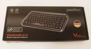 PERIXX PERIBOARD-614 Round Keys Typewriter Keyboard Wireless 2.4GHz NEW IN BOX - Picture 1 of 9