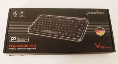 PERIXX PERIBOARD-614 Round Keys Typewriter Keyboard Wireless 2.4GHz NEW IN BOX - Image 1 of 4