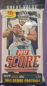 2x 2017 Score Football 40 Card Packs Patrick Mahomes McCaffrey Allen Rookie - Picture 1 of 2