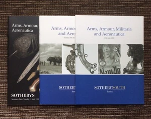 RARE 3-LOT 1999 Sotheby's Auction Catalog: Arms, Armour, Militaria, Aeronautica - Picture 1 of 12