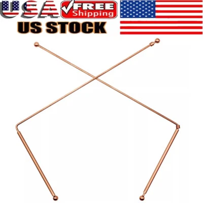 UNBRAND 2x 99.9% Copper Dowsing rods Pure Copper Divining Rods Ghost Hunting NEW