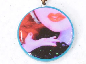 Original Photo Art Pendant Necklace OOAK Monster High Doll Jewelry Blowing Kiss - Picture 1 of 5