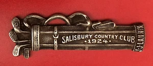 1924 SALISBURY COUNTRY CLUB Member Golf Bag Medal; E Meadow NY; 1926 PGA, Hagen - Picture 1 of 4