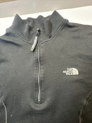 The North Face USA Womens Halfzip Pullover Sweatshirt Mock Neck Black Large #318 - Image 1 of 4