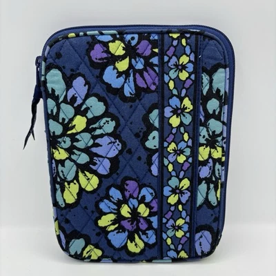 Vera Bradley Tablet iPad E Lector Kindle Funda Indigo Pop Azul Cremallera Acolchada Foto 1 de 4