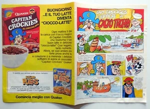 comic werbung capt. Crockies und Effepi in Cacao Trophy QUAKER CEREALI 1987 - Bild 1 von 2