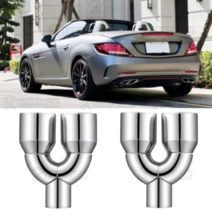 Par de puntas de tubo de escape doble 2,5" ID 3,5" OD para Mercedes-Benz SLC300 SLC43 AMG - Imagen 1 de 11