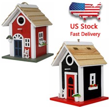 New Hanging colorful birdhouse garden country cottage bird feeder wooden Durable