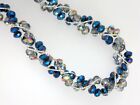 SALE!!! Blue double strands faceted rondelle beads 5x8mm. Necklace making