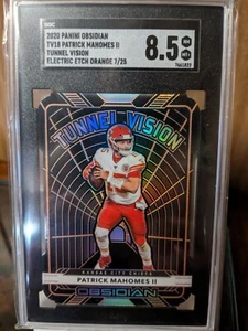 Patrick Mahomes 2020 Panini Obsidian Tunnel Vision Electric Etch Orange SN#7/25 - Picture 1 of 3