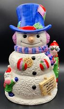 Vintage Hallmark J Wagner Shoebox Maxine Dog Christmas Snowman Cookie Jar 12"