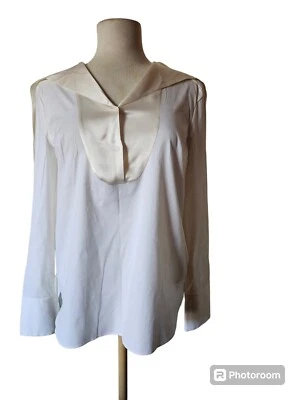 brunello cucinelli 长袖罩衫,尺寸 L M009198M09 C 159 象牙色丝绸... — 第 1/4 张图片