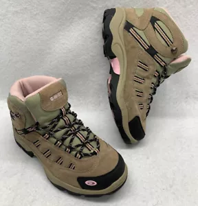 Botas Hi-Tec para mujer 10 color topo rubor Bandera tiro medio impermeables senderismo naturaleza - Imagen 1 de 14