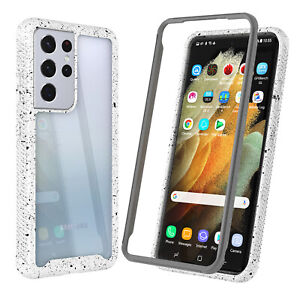 For Samsung Galaxy S20 S21 Plus S22 Ultra Phone Case Cover + Screen Protector