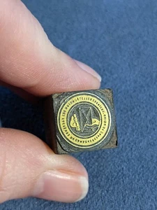 Vintage Metal On Wood Letterpress Printing Block Union Of Letter Carriers - Picture 1 of 4